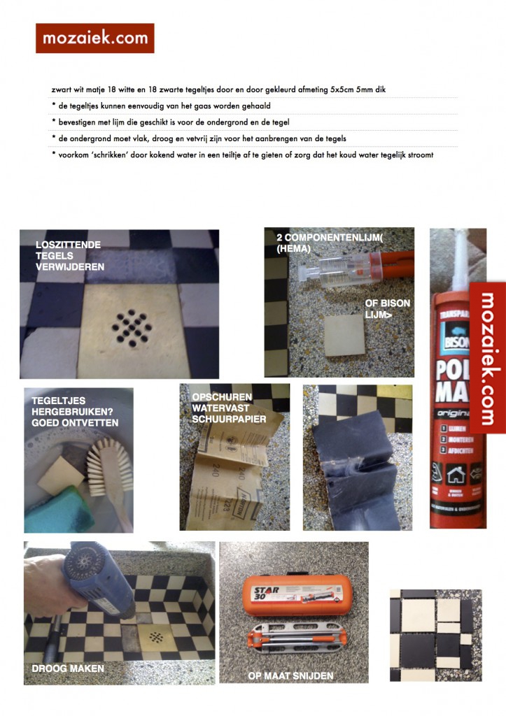 tips voor gootsteentegels zwart wit