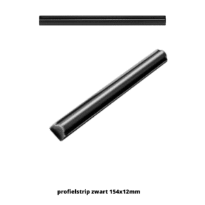 Zwarte profielstrip, 154 x 12 mm