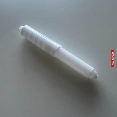 2 Kunstof Rolhouders voor Toiletpapier wit of zwart - Afbeelding 2