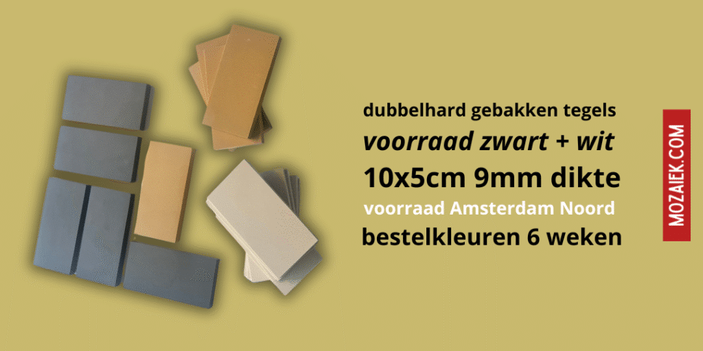 Dubbelhardgebakken Tegels Zwart Wit Voorraad