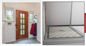 dubbelhard gebakken tegels vloerontwerp entree heemstede