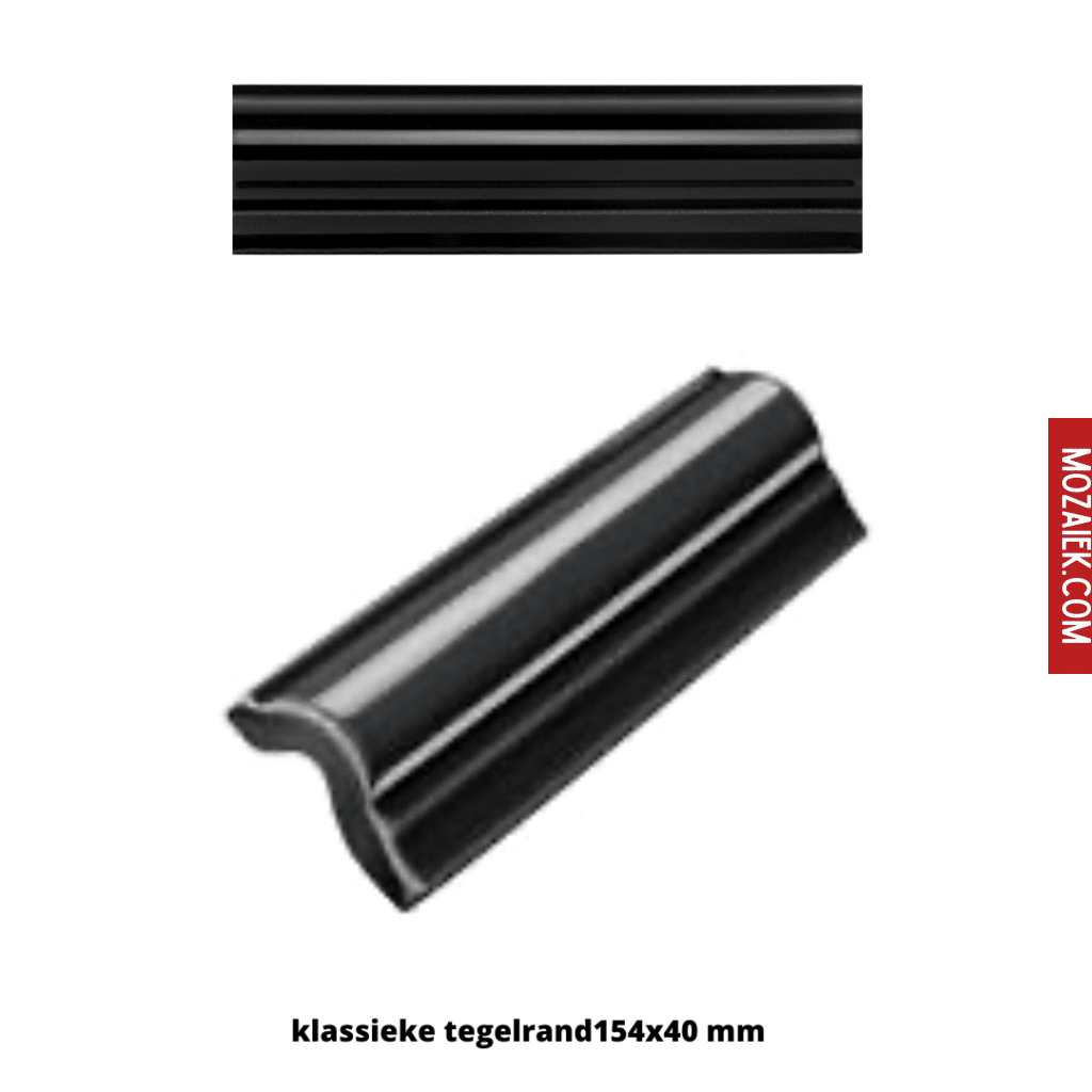 tegelrand netjes geglazuurd , zwart
