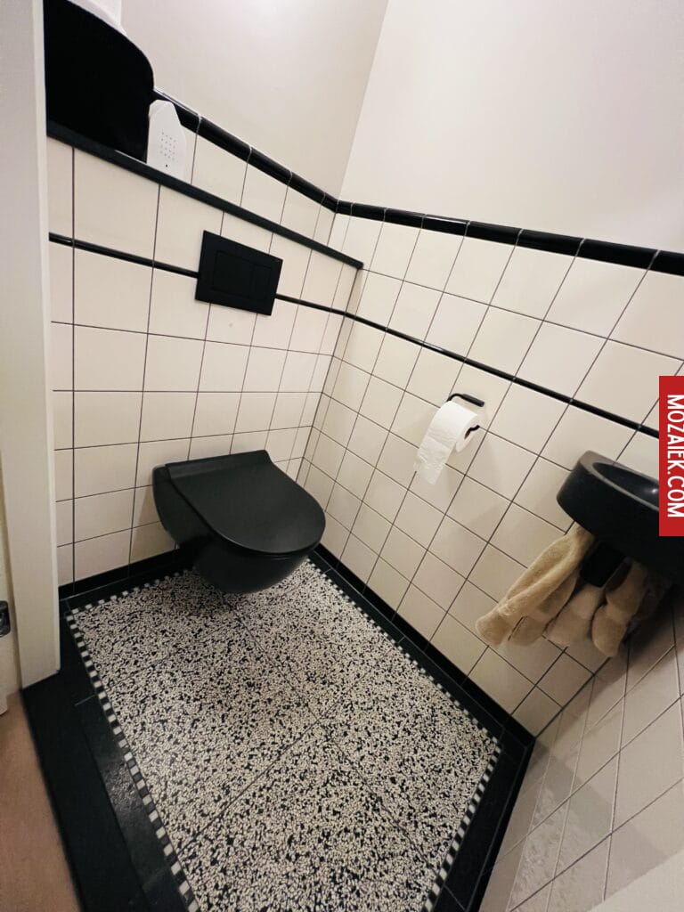 tegels toilet in jaren 30 stijl granito